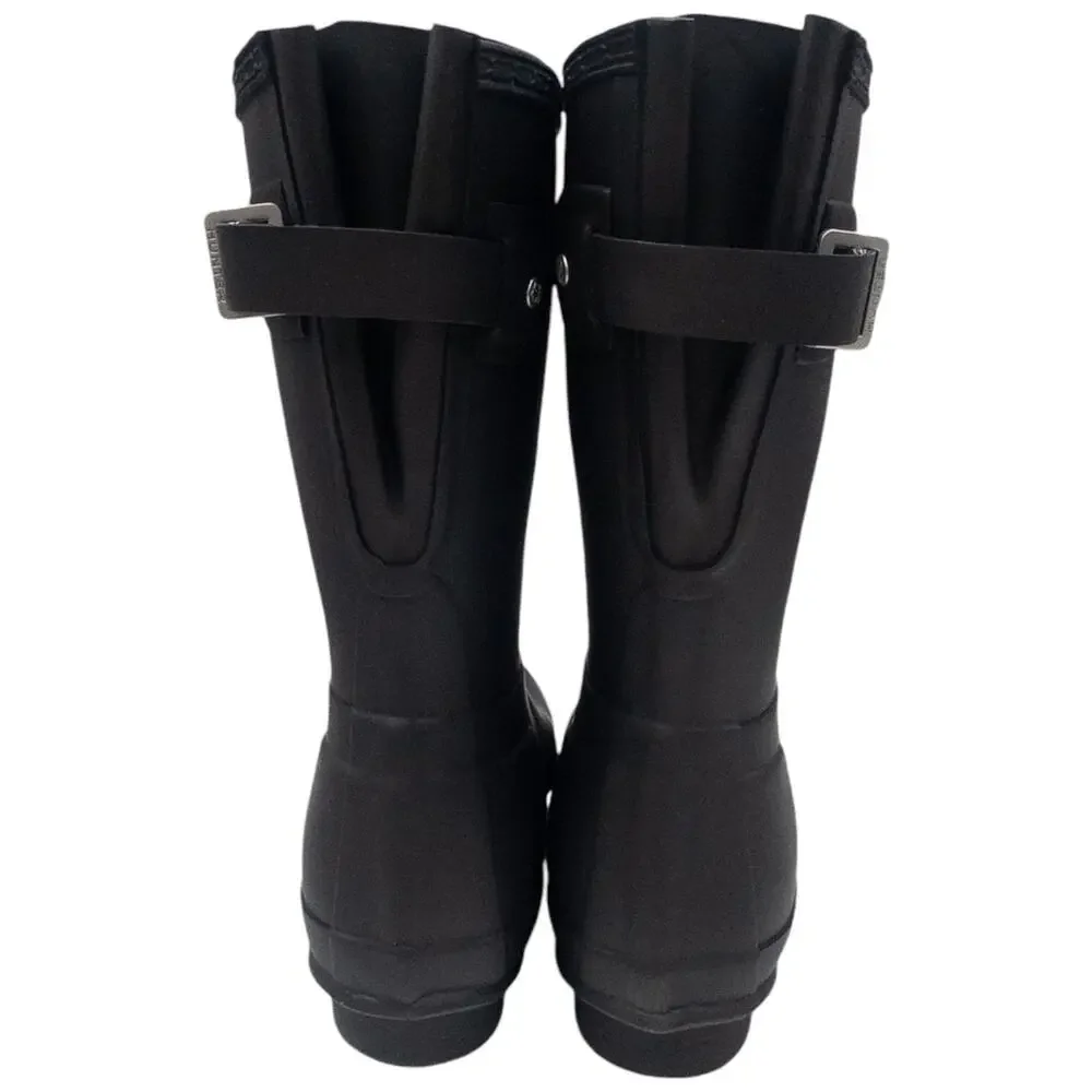 Authentic Hunter Women's Original Back Adjustable Short Rain Boots Onyx 8 or 9